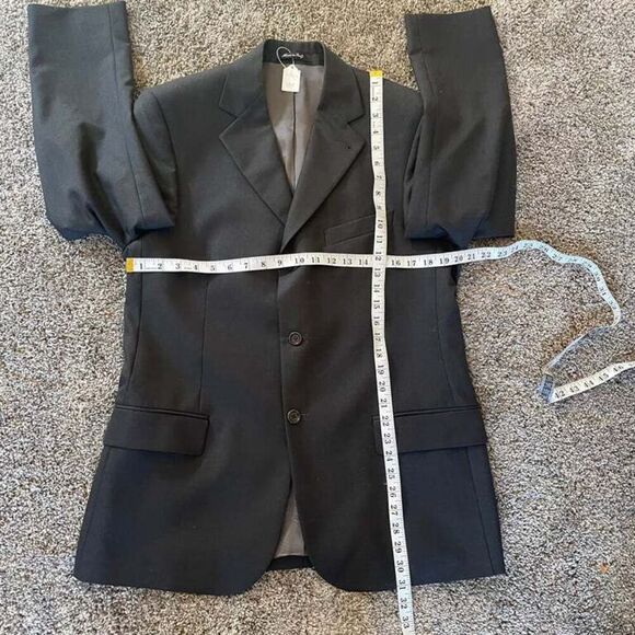 Classics by Zanetti Men's Black‎ Wool Italian Blazer Size 48R Career Business - Picture 5 of 10